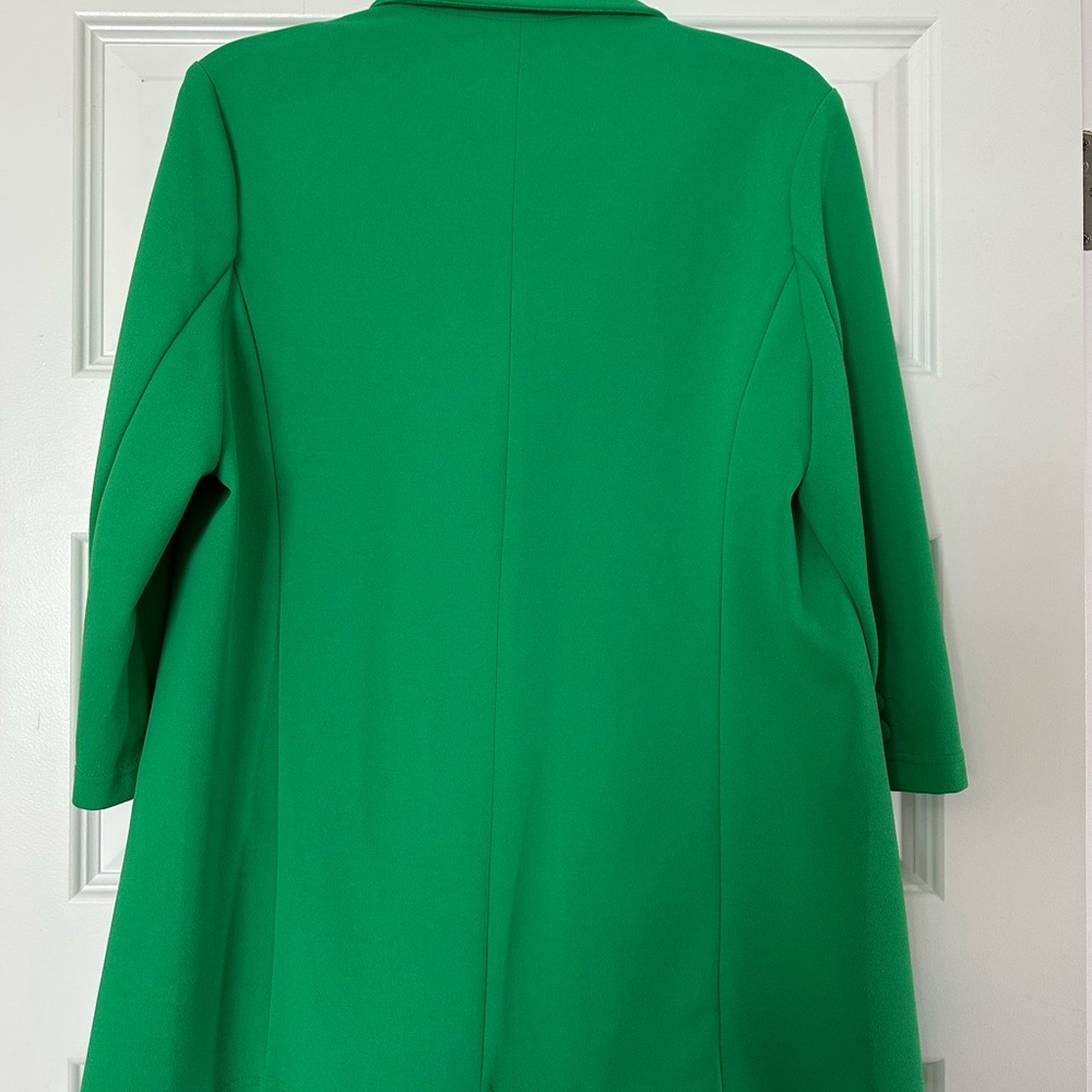 SOHO Bright Green Tailored Open-Front Blazer - Picture 3 of 5